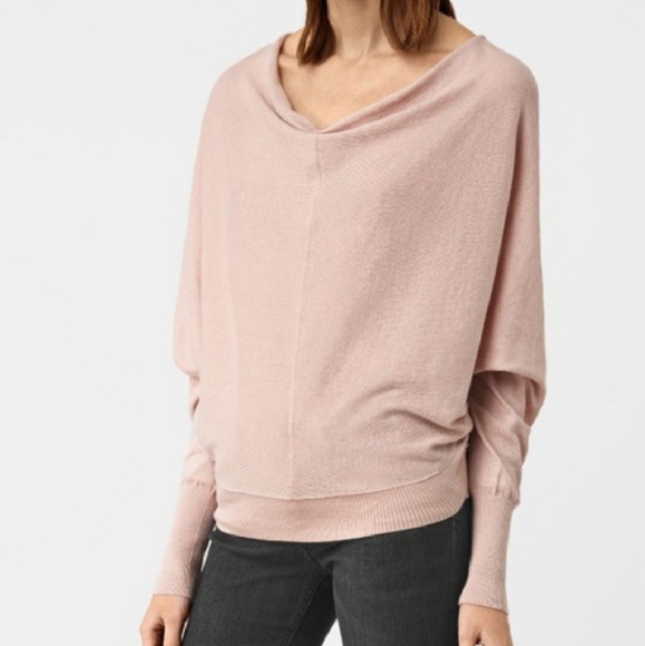 All Saints Sweaters - All Saints Elgar Cowl Neck Jumper/Sweater Pink 10